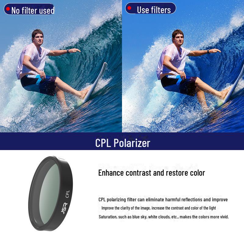 "JSR Universal Quick-Release Polarization CPL for DJI Action 3/4/5Pro"