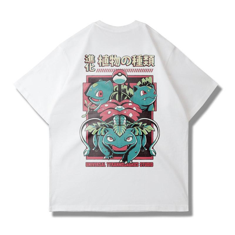 

Newly Released Pokémon Pikachu Themed Shortsleeved Tshirt for Men and Women Extra Thick Loosefitting with A Dropped Should 3XL