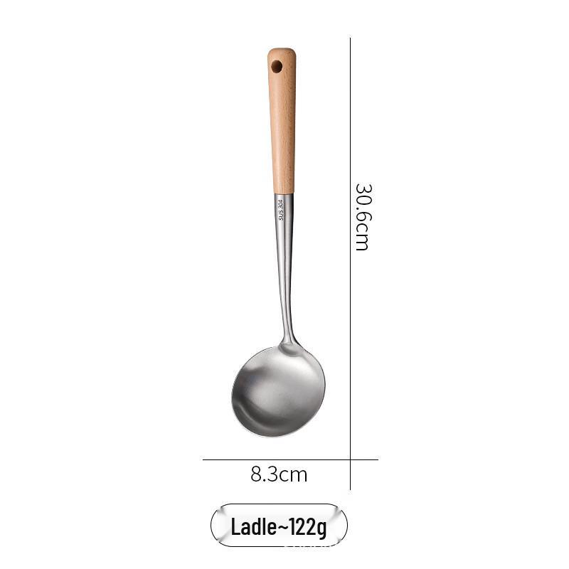 Wutuo Stainless Steel Spatula and Slotted Spoons Set