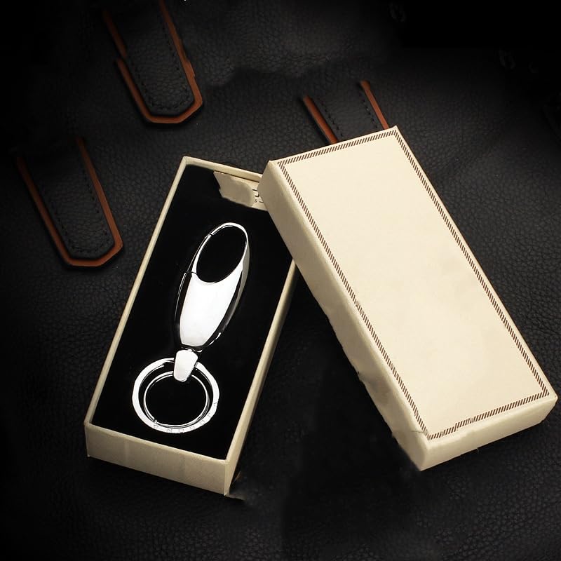 Rockyu Keychain, Men's, Women's, Car Keyring, Gunmetallic, Silver, Zinc Alloy, Simple, Stylish, Gift, Present, Rainbow