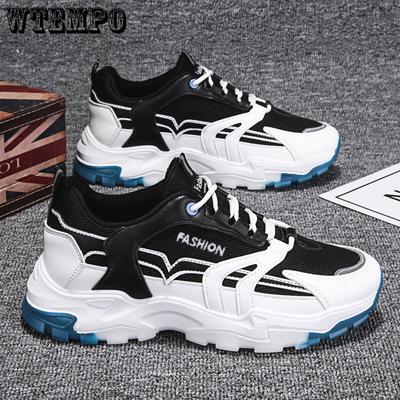Athletic Shoes Men's Autumn Breathable and Odor Resistant Versatile Korean Casual Shoes Running Fashion Contrast Color Design Soft and Durable Shoes