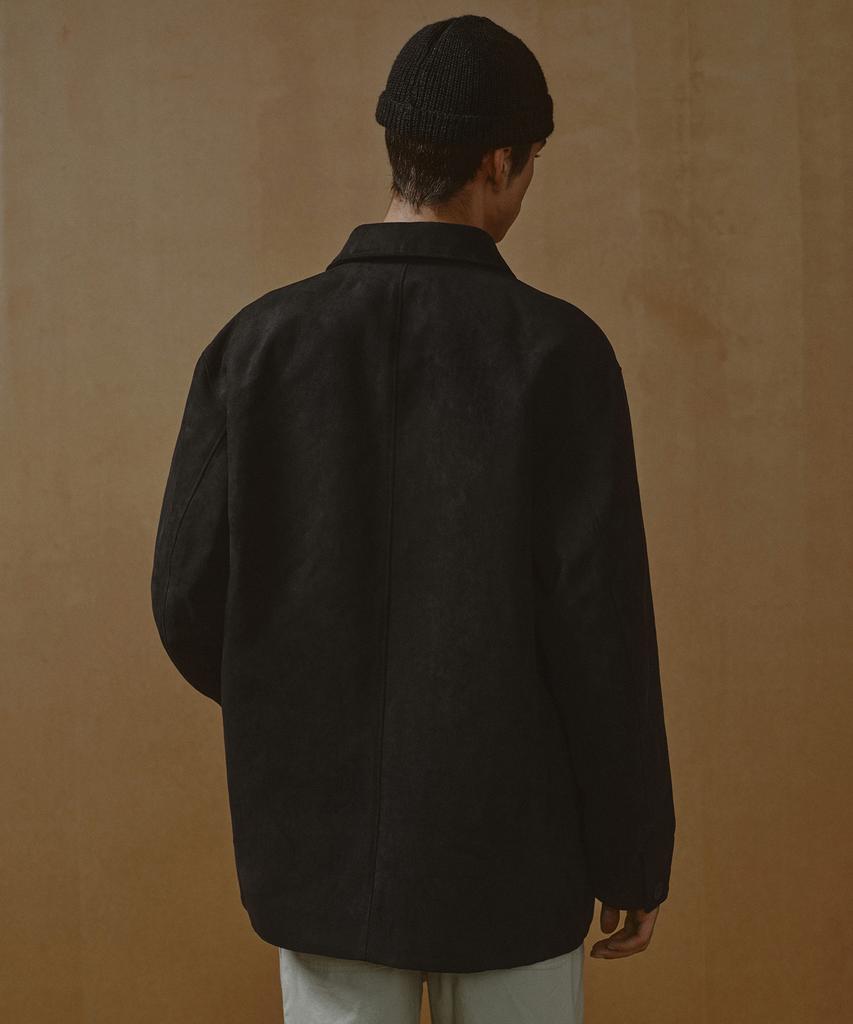 Musinsa Standard Synthetic Suede Car Coat [Black]