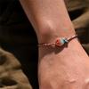 Modern Fish Charm Braided Jewelry Adjustable Length Handchain Alloy Pendant Bracelet For Stylish Daily Accessories