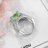Grüner Zirkonring mit 925er Gravur – Europäischer & Amerikanischer Stil Schmuck für Frauen