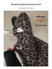 Leggings med hög midja och leopardmönster: Dambyxor för höst/vinter, smalnar av, kontrollerar magen, lyfter rumpan, med plus sammet, för yoga.