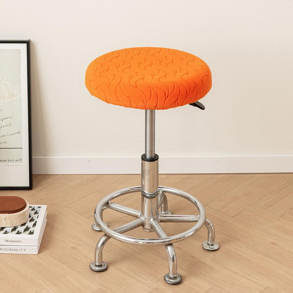 Bar Stool Cover Soft Velvet Round Chair Cover Removable Stool Slipcover Coffee Shop Stool Cover Non-Slip Seat Cushion Protector