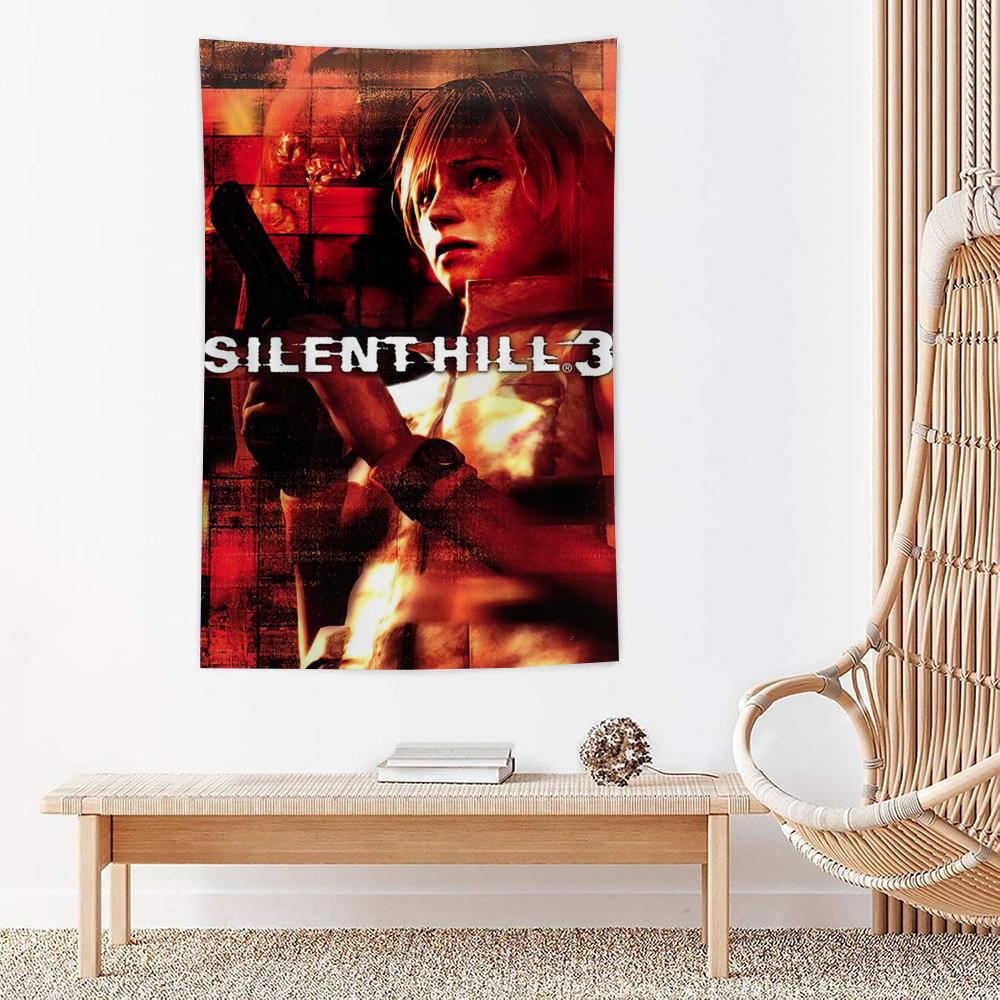 Game SSilent Hill Tapestry Microfiber Wall Hanging For Bedroom Living Room Decor Outdoor Festival Garden Bar Background