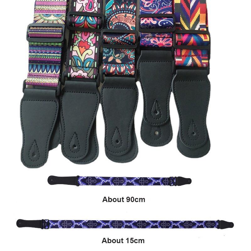 Guitar Strap Adjustable Ethnic Style Guitar Straps Multi-Color Guitar Belts For Bass Acoustic Electric Guitar Accessories Parts