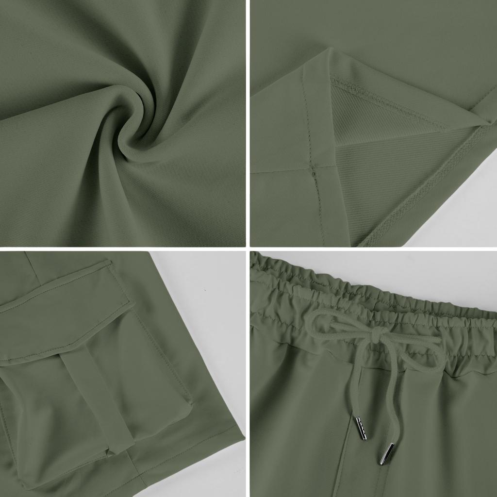 Men Drawstring Waist Casual Cargo Shorts Relaxed Fit Five Pocket Design Comfortable Lightweight Fabric Shorts