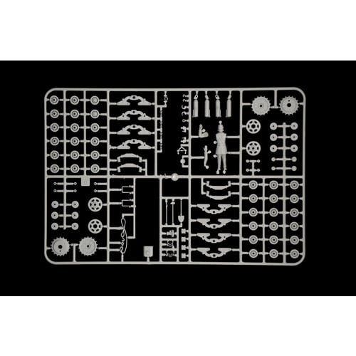 PLATZ Italeri 1/35 Scale WWII Italian Carlo Armato M14/40 Serie I Tank with Infantry Figure, Plastic Model Kit IT6543 (Tank)