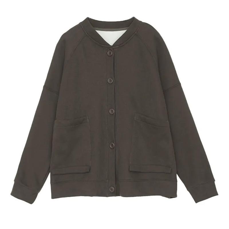 Coat for Women Cotton Autumn Winter Thickened Casual Oversize Cardigan Sweatshirt Slim-Fit Short Jacket