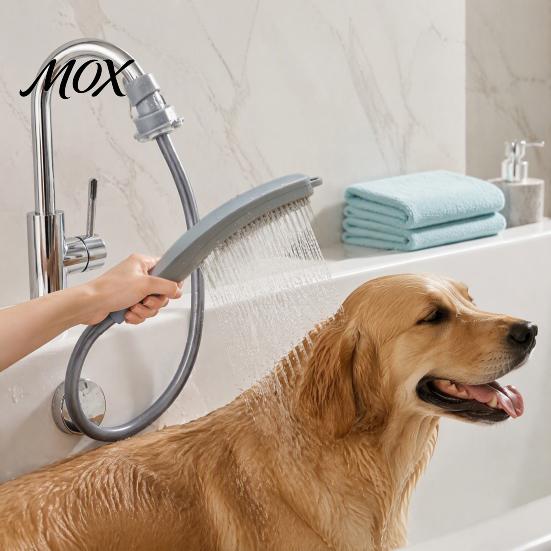 Dog Shower Hose Attachment Faucet Sprayer, Slip-On Bathtub Hose, Portable Tub Rinse Station for Pet Bathing, Hair Washing, Rinsing Adapter Pets