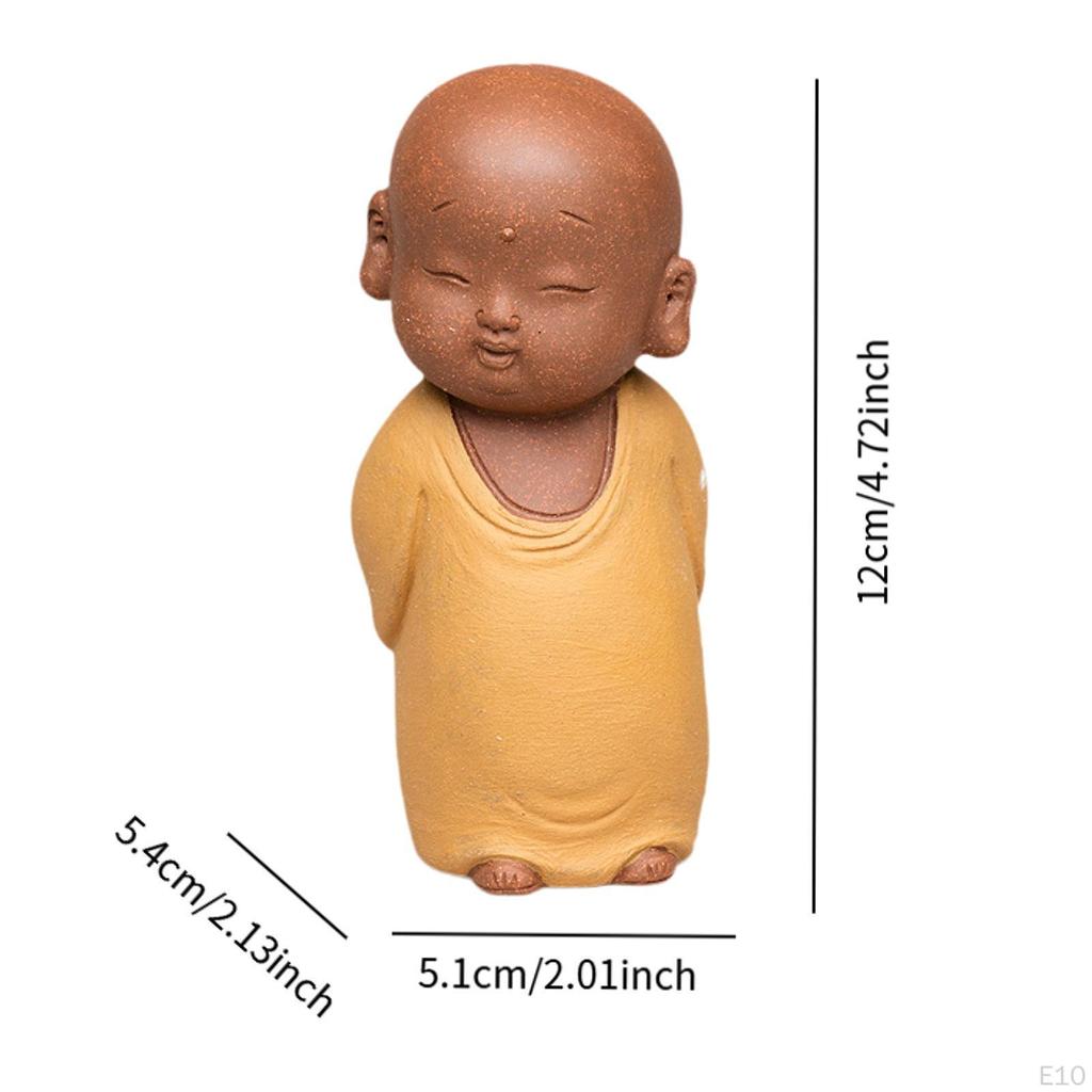 Kleine Mönchsstatue ,Mönchsornament ,Handwerk ,Schreibtischfigur Buddha-Skulptur für Schlafzimmer ,Büro