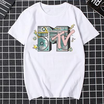 Îmbrăcăminte Bărbați Tricou Retro Vintage Rock Hip Hop Tv Tricou Vară Unisex Casual Tricou Mtv Music Television Grafic Tricouri(1)