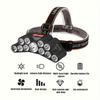 11 LED Headlamp, USB Rechargeable, Portable Head Flashlight, Ideal for Hiking, Camping, Fishing, Climbing and Outdoor Activities