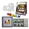 Multipurpose Kitten Animal Shape Cutting Dies Carbon Steel Die Cut Metal Embossing Stencils for Card Making Scrapbooking