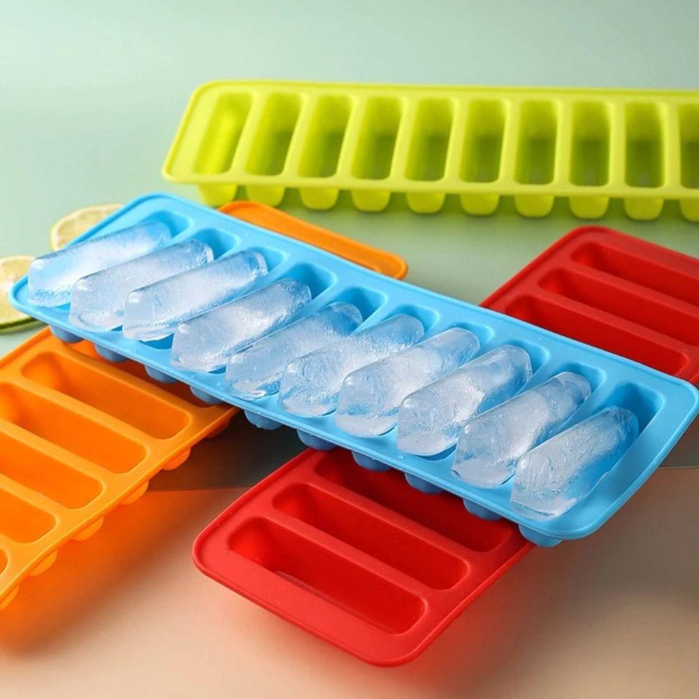 Non-Stick Popsicle Mold DIY Ham Sausage Mold 10 Grids Stick Shape Ice Mold  Baking