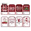 Holiday Craft Stickers Christmas Thank You Stickers, Red And Black Plaid Print Decorative Labels, Gift Box Seals Festive Supplies with Writing