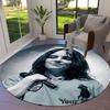 Billie Eilish Custom Name Round Area Rug,Carpet Rug for Living Room Bedroom Sofa Playroom Decor,Non-slip Floor Mat