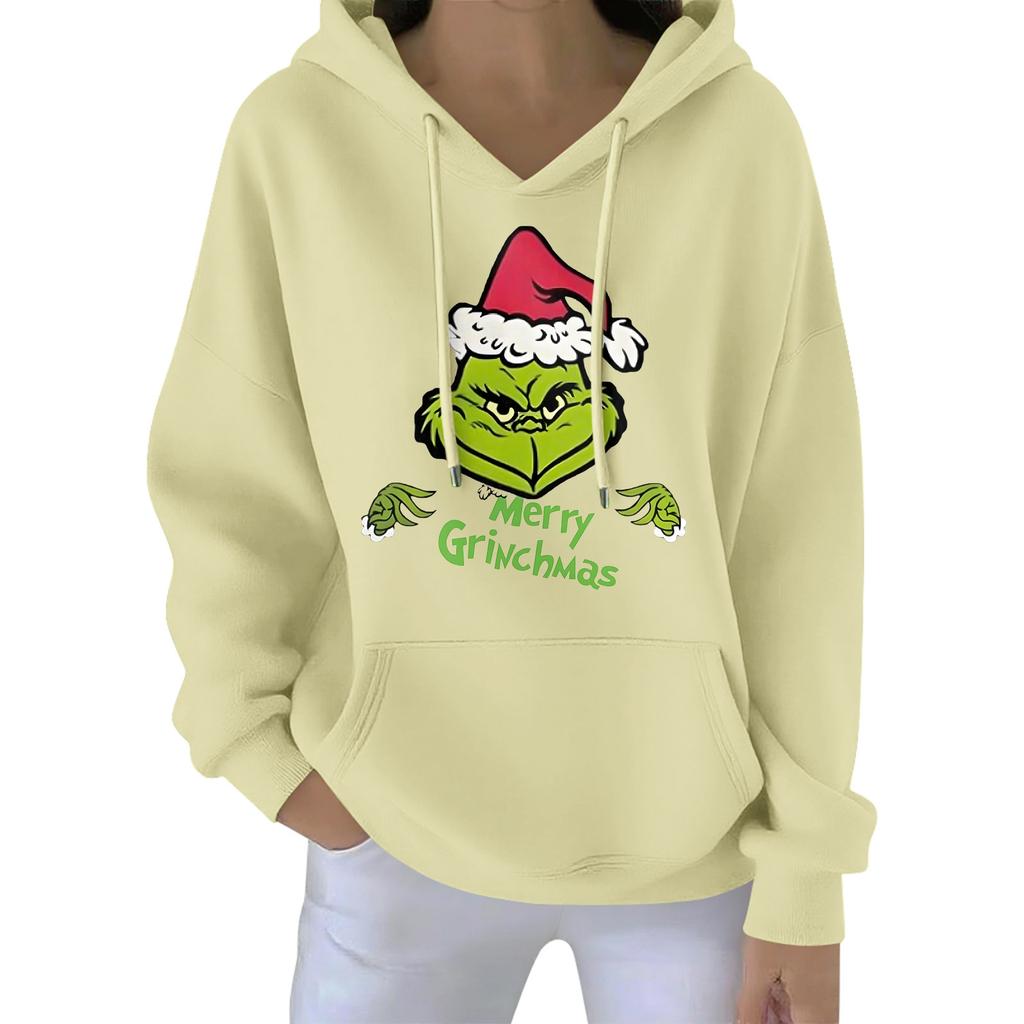 Women's Christmas  Hoodie Funny Cute Christmas Holiday Sweatshirt Pullover