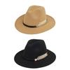 Homburg Cowboy Hats with Metal Leaf Fedoras Hat Top Hat Classical Porkpie Hat for Boy Men Hat Theme Party