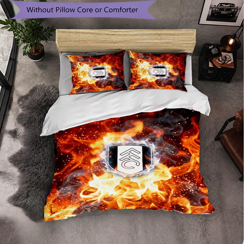 Set Biancheria da Letto Fulham Football 3 Pezzi Morbido Set Copripiumino con Federe Set Decorazione Camera da Letto per la Casa