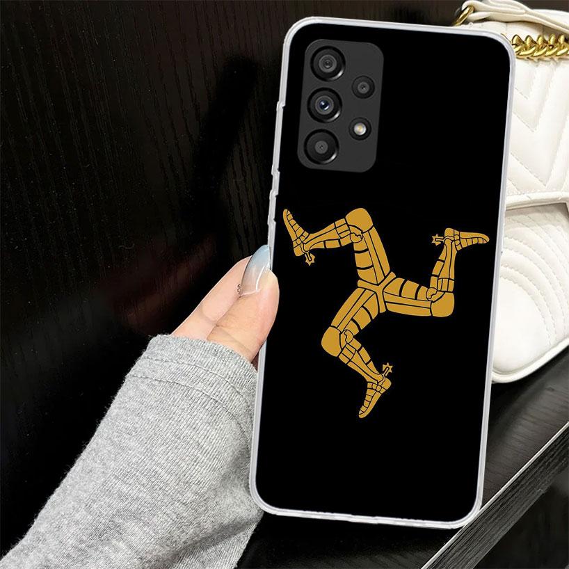 Isle of Man Coat of Arms Case for Samsung Galaxy A52 A42 A32 A22 A12 A51 A50 A02S Phone Cover A41 A31 A21S A40 A30S A20E A10S A7