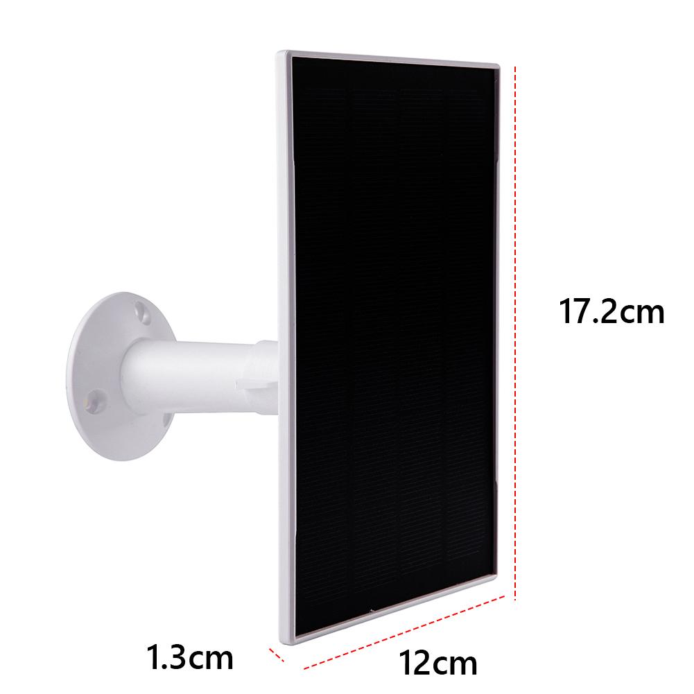 3W 6V Solar Charger 360° Adjustable Wall Mount Solar Cells Micro USB+Type-C Camera Solar Panel for Ring Eufy Blink Arlo Camera 4