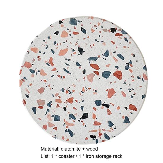 Cup Coaster Absorption Scratch-Resistance Water Wood Beautiful Nordic Style Tea Coaster for Bar