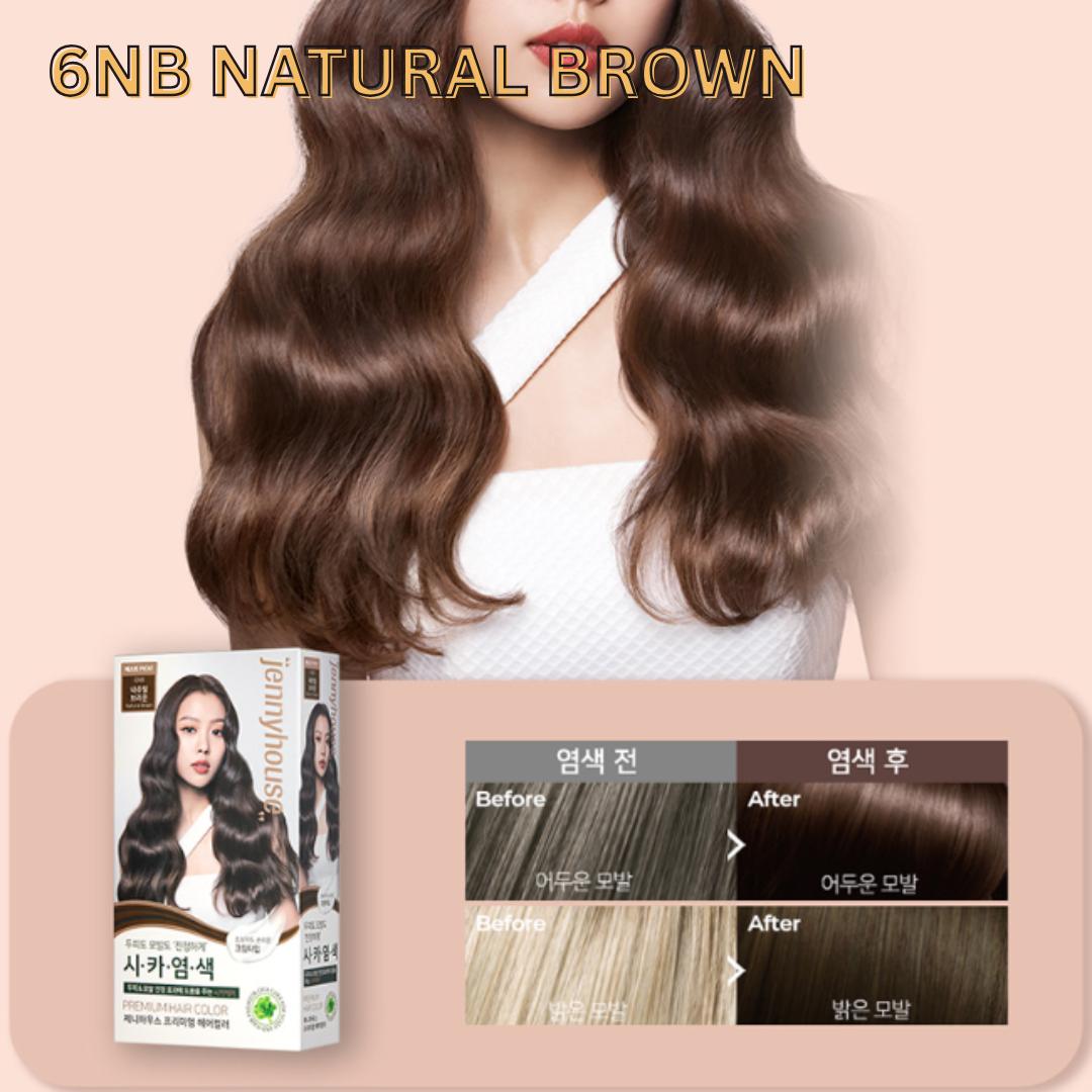 

Краска для волос премиум-класса jennyhouse 7 цветов NATURAL BROWN