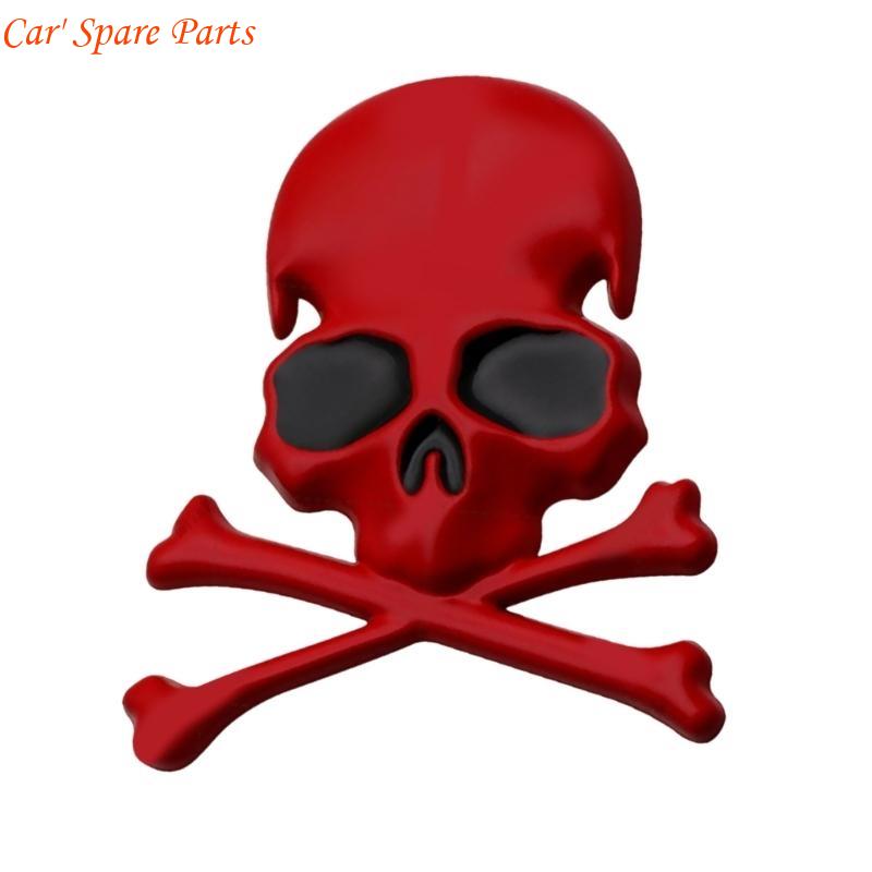 Y4UA Unique Skull & Crossbones Skull Metal Decals Metal Emblems Car Accessories