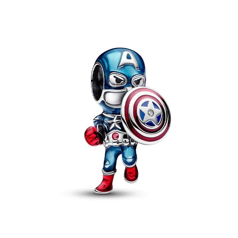 Toys Charm DIY Women Jewelry Gift Iron Man Spider-Man Captain America Beads Fit Original Snake Bracelet Necklace Accessories