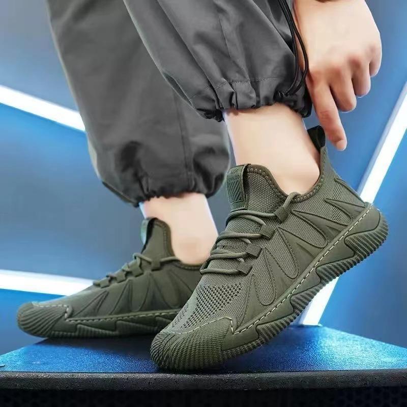 Men's Autumn Casual Shoes – Running Athletic Sneakers for Men, Black Work Shoes for Young Adults, Lightweight Comfort