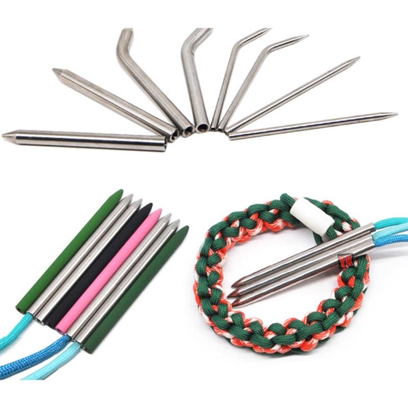 Portable Knotter Tools Stainless Steel Lacing Needle and Smoothing Tool Fit for Leather Fit for DIY Craft Supplies