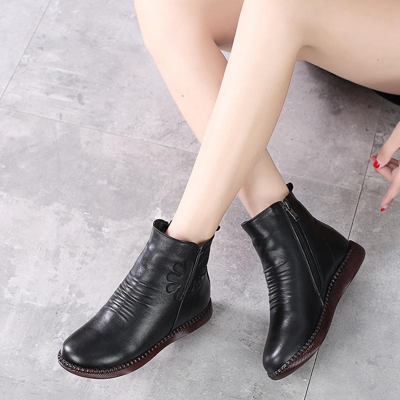 GKTINOO Genuine Leather Women Boots 2025 Winter Natural Wool Fur Genuine Leather Women Snow Boots Large Size Women Winter Shoes