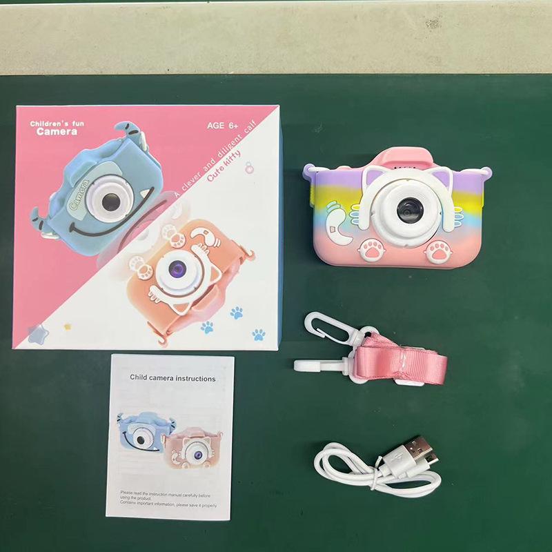 Kids' HD Dual Lens Camera: Educational Photo & Video Toy with Cute Cartoon Design