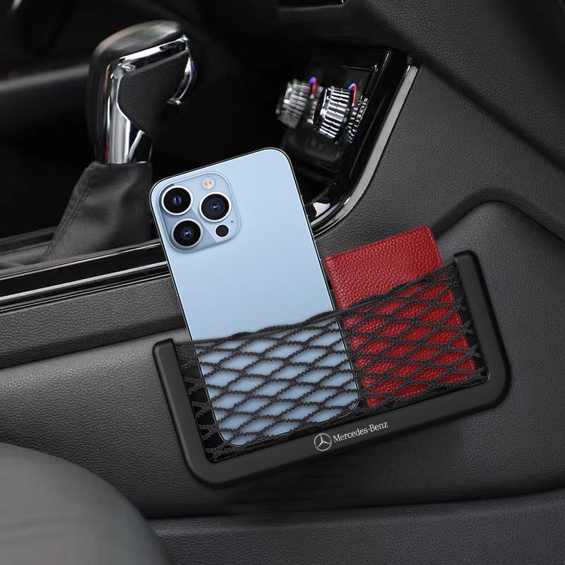 XUY2 1Pcs Car Storage Net Pocket Mesh Organizer Accessories For Mercedes Benz AMG Smart W205 C300 W203 W206 W108 W124 W126 W140 W168