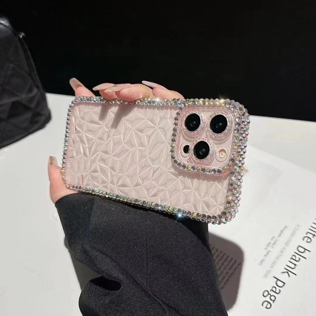 Fashion Glitter Bling Diamond Transparent Soft Case für iPhone 14 15 13 12 11 Pro Xs Max XR X 7 8 Plus SE 2 Klare Silikon-Rückseite