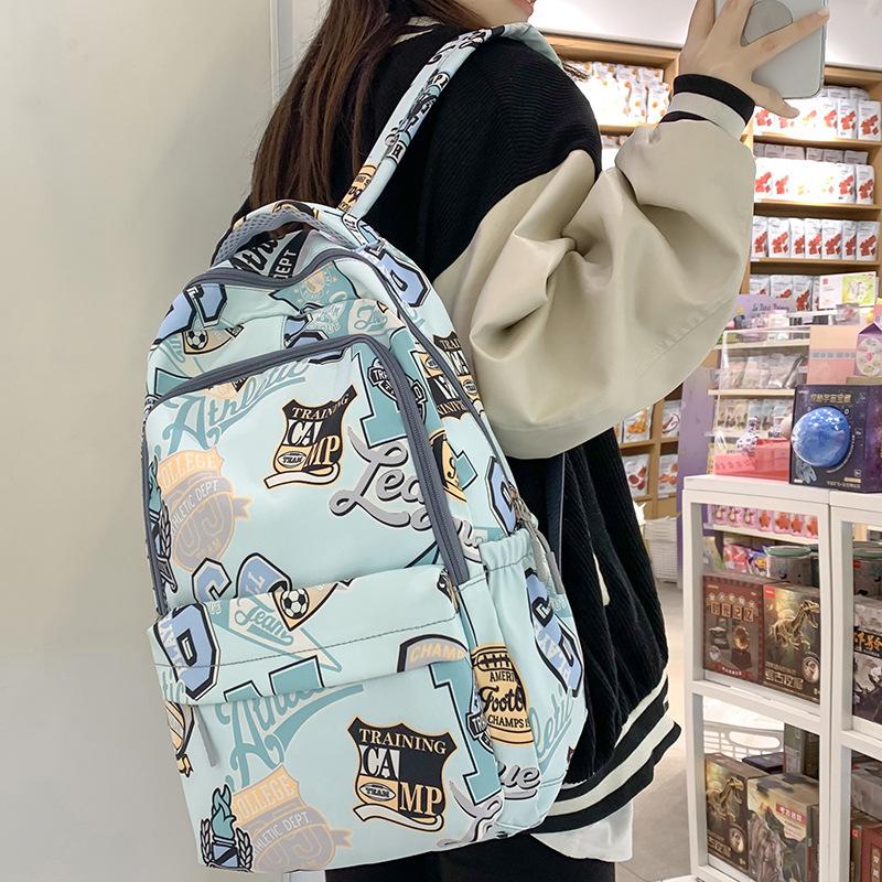 High School Students Backpack Elementary School Students Girls Junior High School Students Graffiti Children's Backpack