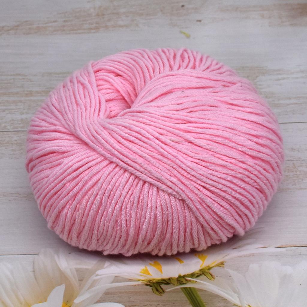 Pachet de 6 fire premium din bumbac pieptănat pentru croșetat și tricotat - 100% fir moale pentru tricotat manual, 50g/ghem 125m/ghem, fir fin pentru crafturi pentru proiecte DIY acasă