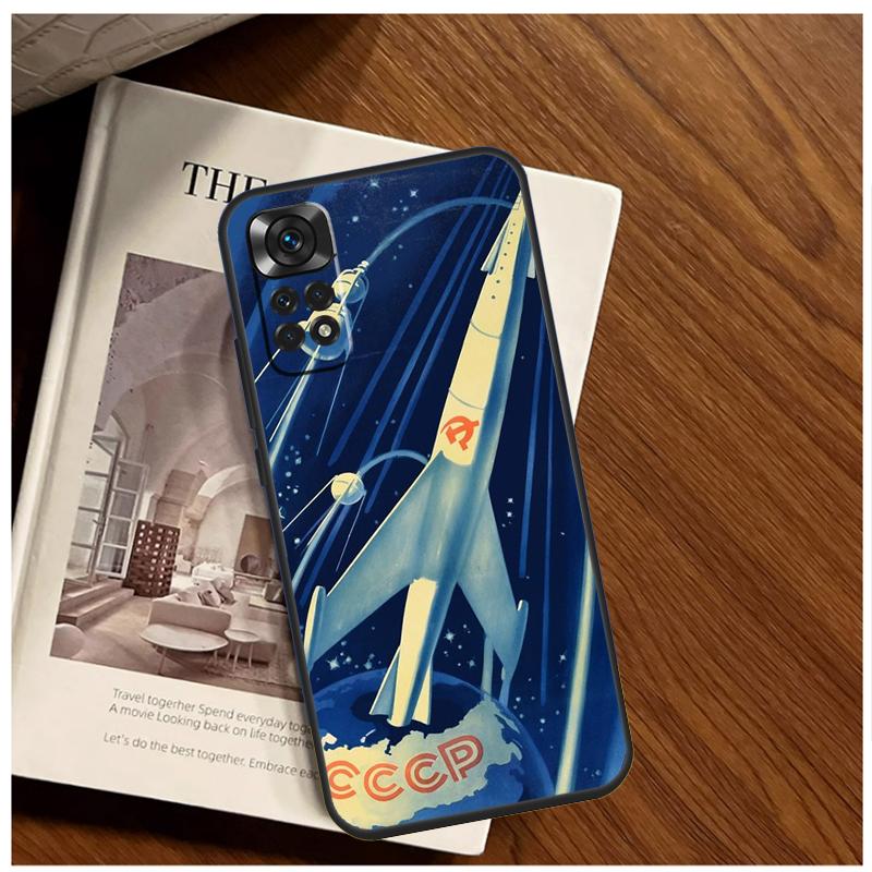 

CCCP Soviet Space Propaganda Art Case For Xiaomi Redmi 13C 12 C 10C 9C Redmi Note 13 Pro 9 10 11 12 Pro 9S 10S 11S 12S Cover Redmi Note 13ProPlus