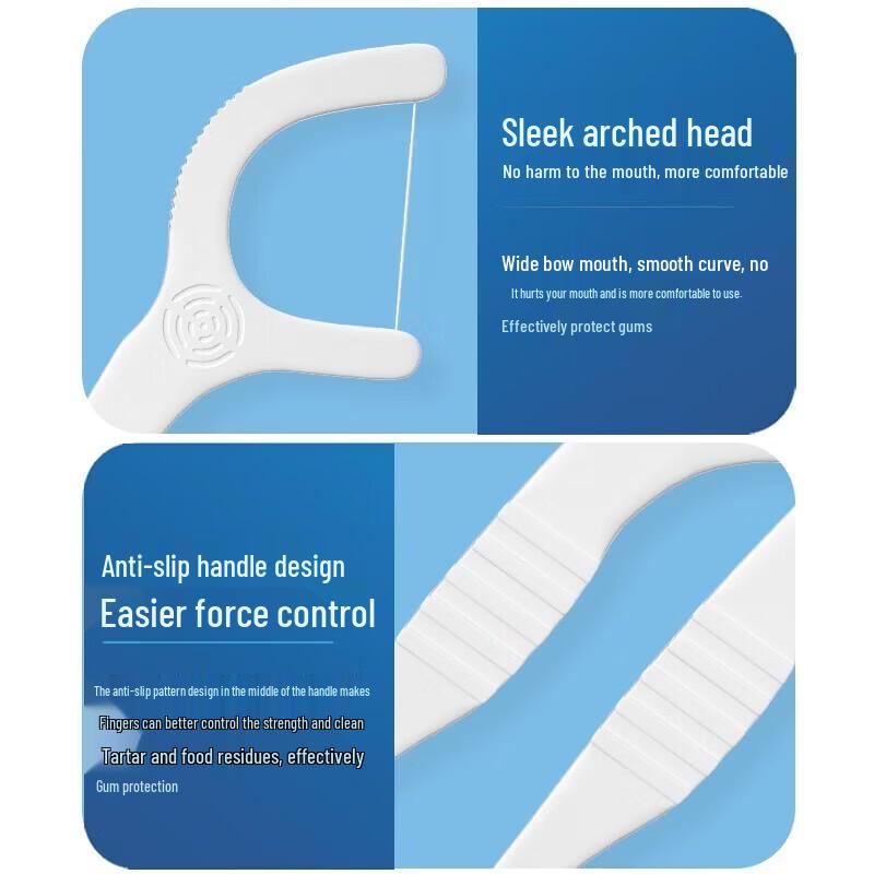 Dr. Tooth Non-Slip Deep Clean Dental Floss Sticks