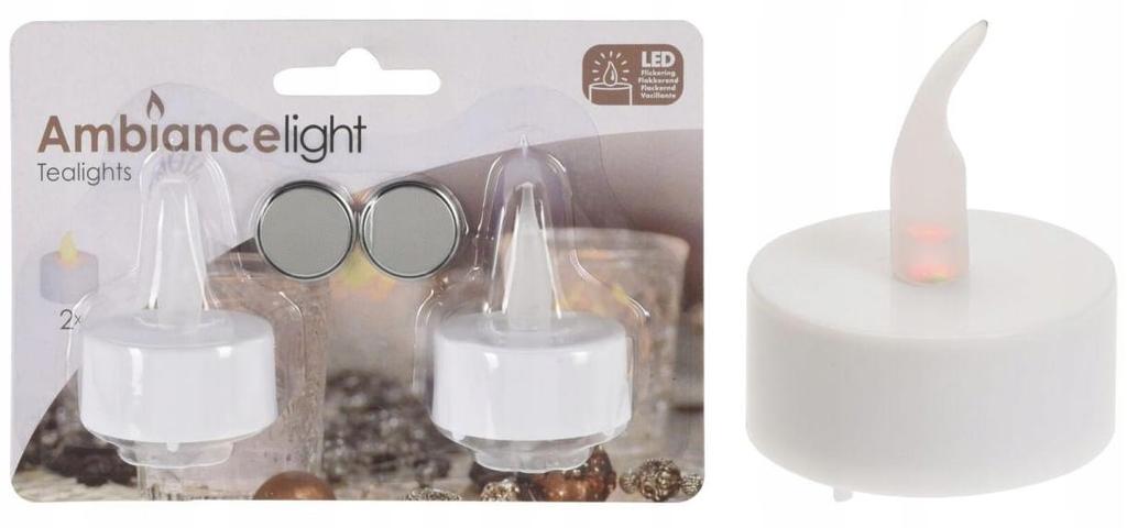 Set of 2 Tealight Candle LED Lamp, Flameless