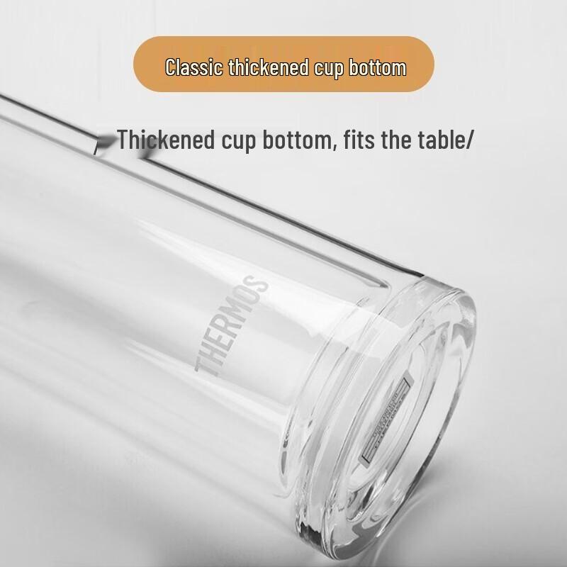 THERMOS Double Wall Borosilicate Glass Travel Mug