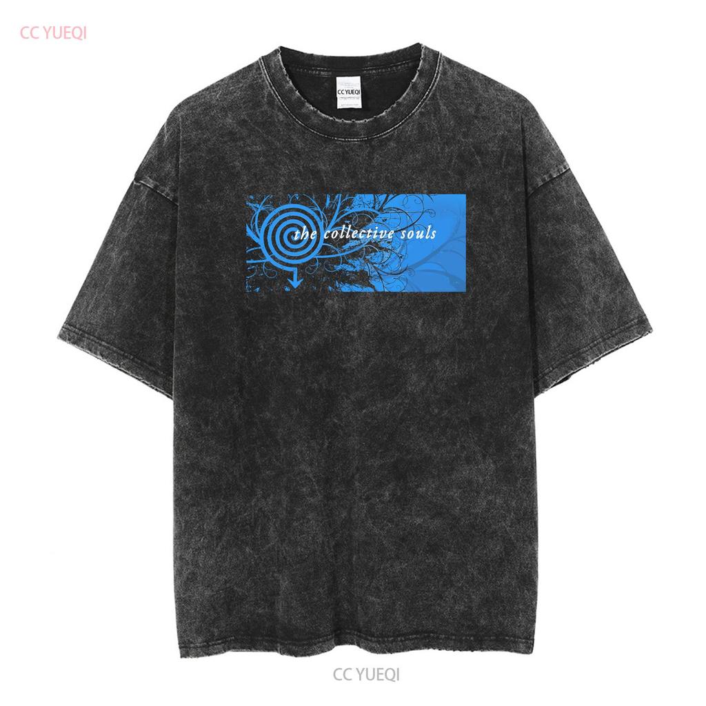Vintage The Collective Souls Black T Shirt Size Large long or short sleeves vintage Washed Unisex Top For Everyday Wear homme