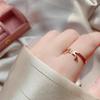 Christmas Antler Ring: Cute Korean-Japanese Style, Simple Titanium Steel, Gold-Plated, Index Finger Accessory