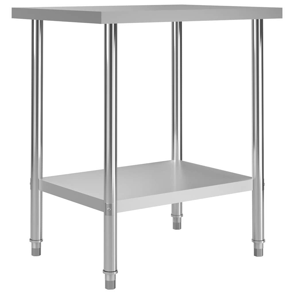 Kitchen Work Table 80 x 60 x 85 cm Stainless Steel