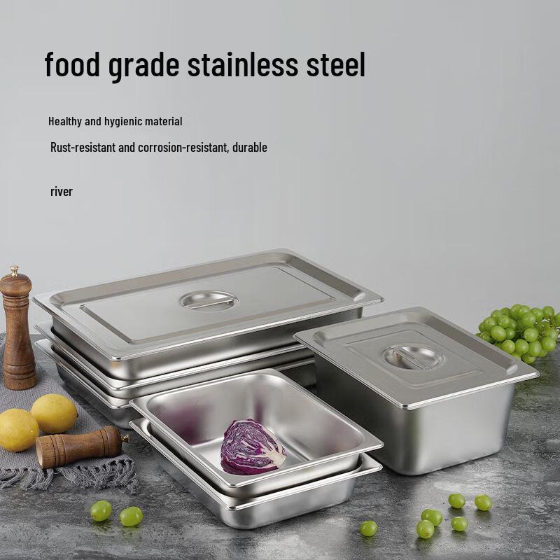 304 Stainless Steel Gastronorm Food Pan with Lid