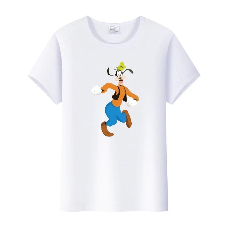 Casual Cartoon Goofy Pluto Clothes Plus Size T-shirt Summer White Tees 90S Tops Harajuku Blouses Tshirt Unisex