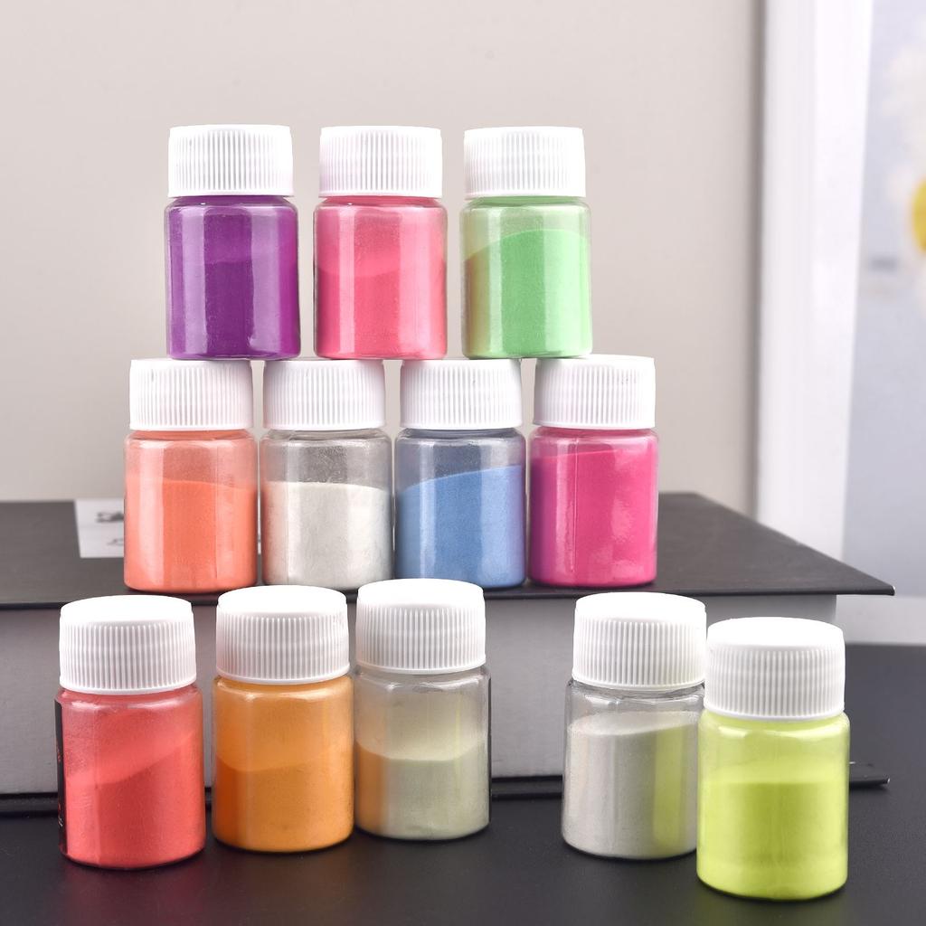 20g Polvere Fluorescente Vernice Luminosa Pigmento Resina Epossidica Pittura Fai da Te Unghie Brilla al Buio Trucco Pittura Corporea Decorazione Festa